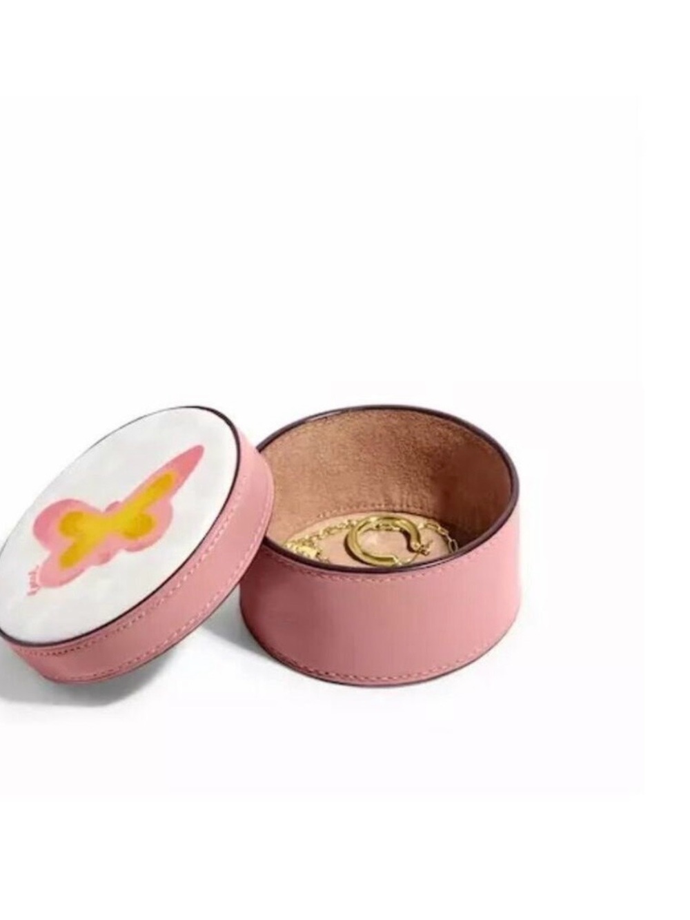COACH BUTTERFLY TRINKET BOX IN SIGNATURE CANVAS & SMOOTH LEATHER